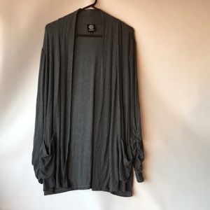 Bobeau Cardigan color: Gray size: XL